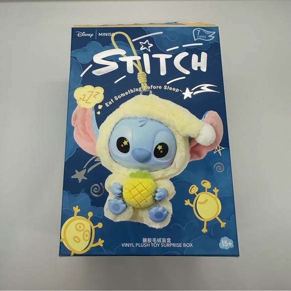 NWT Miniso Disney Eat Something Before Sleep Stitch Confirmed Pure Coconut Juice - Picture 4 of 5